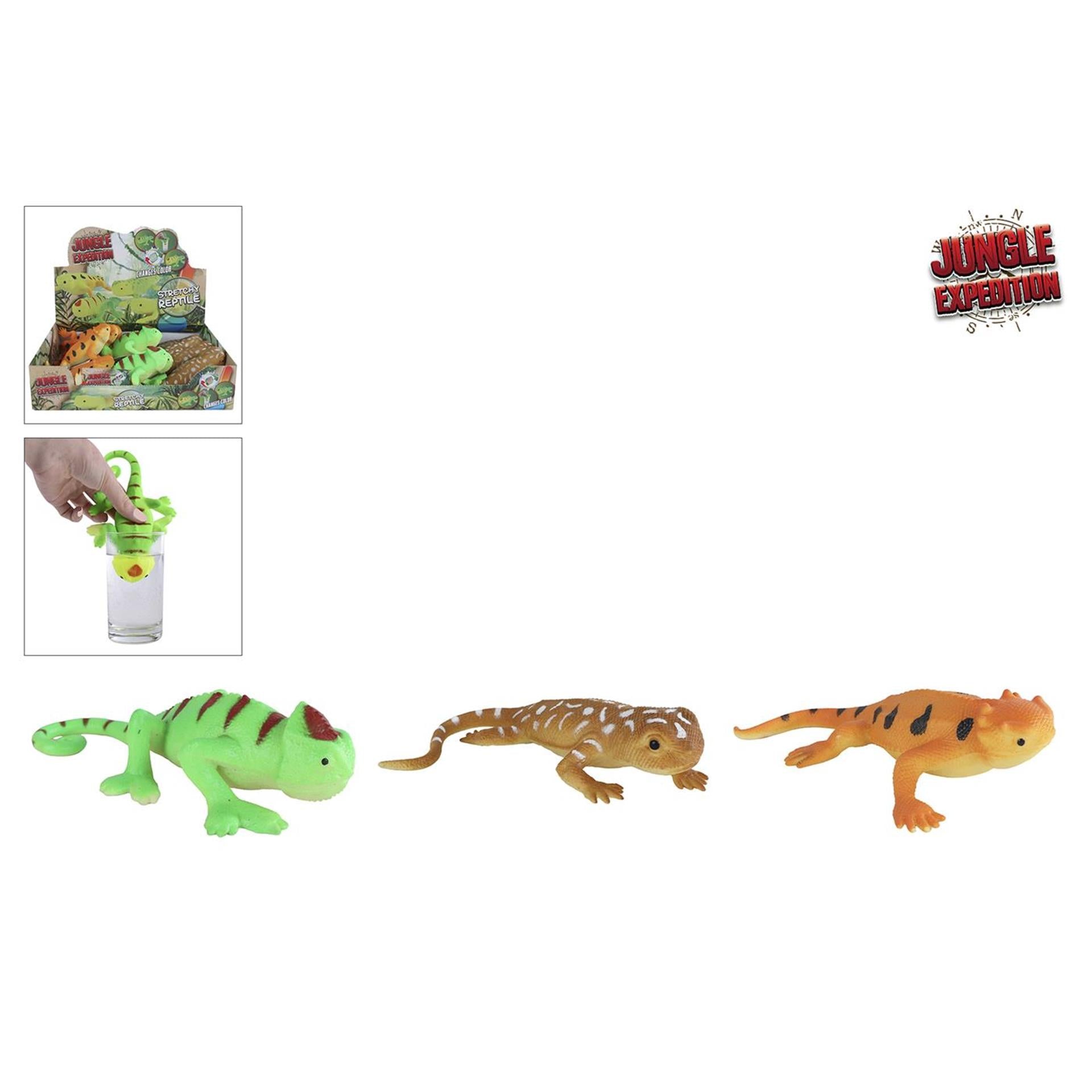 Jungle expeditie stretch dier kleurverandering, 14cm
