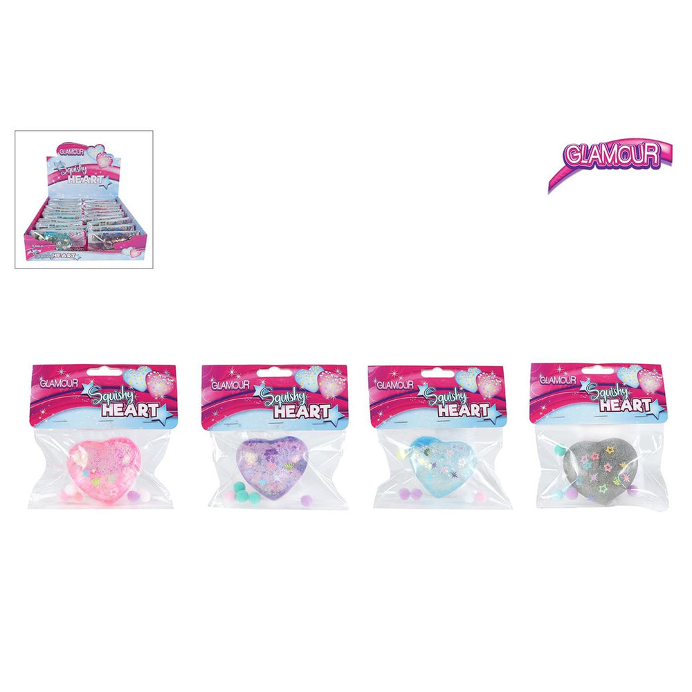 Glamour squishy sugar hart 4 assorti