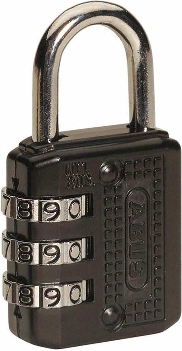 Abus combinatieslot 715 20 zwart staal zink (2 cm)