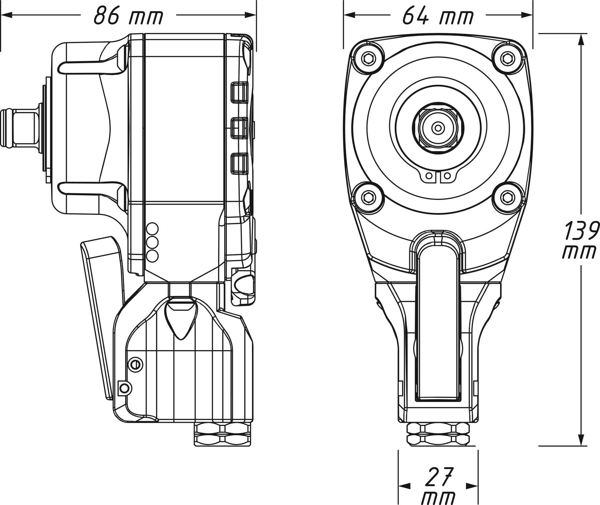 Hazet slagmoersleutel 9012ptt . impact screwdriver 1 2 twin turbo 550nm