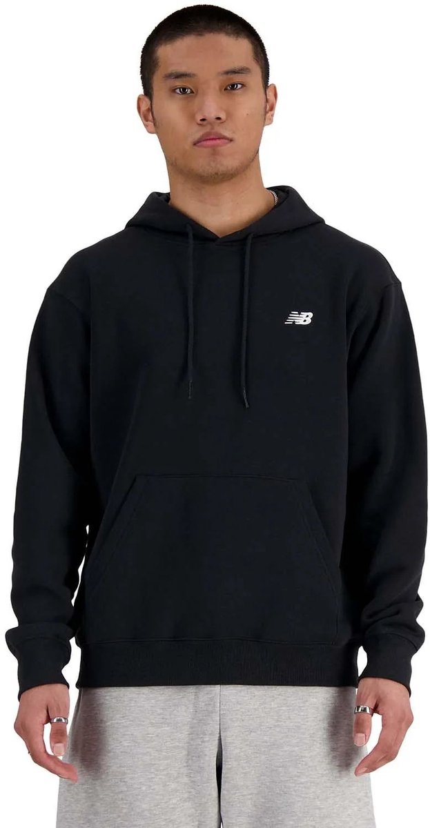 New balance sport essentials fleece hoodie heren trui - black