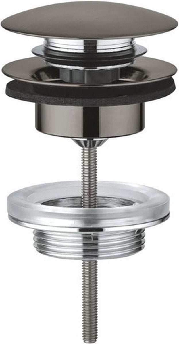 Grohe afvoergarnituur push open brushed hard graphite