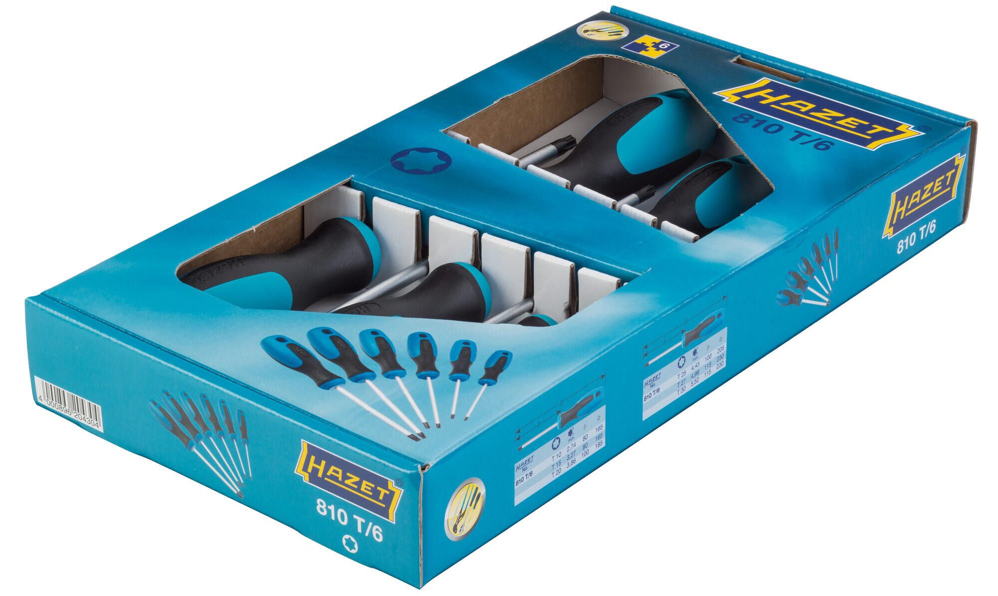 Hazet schroevendraaier set 810t 6 screwdriver set torx