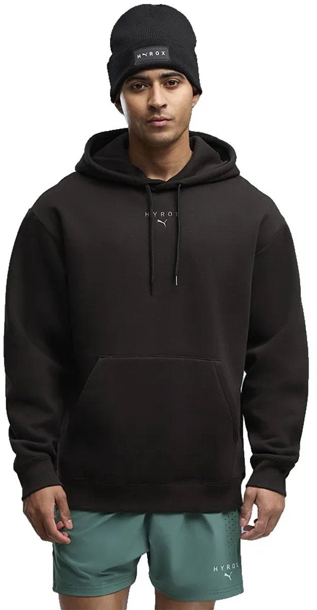 Puma x hyrox heavyweight hoodie zwart m man