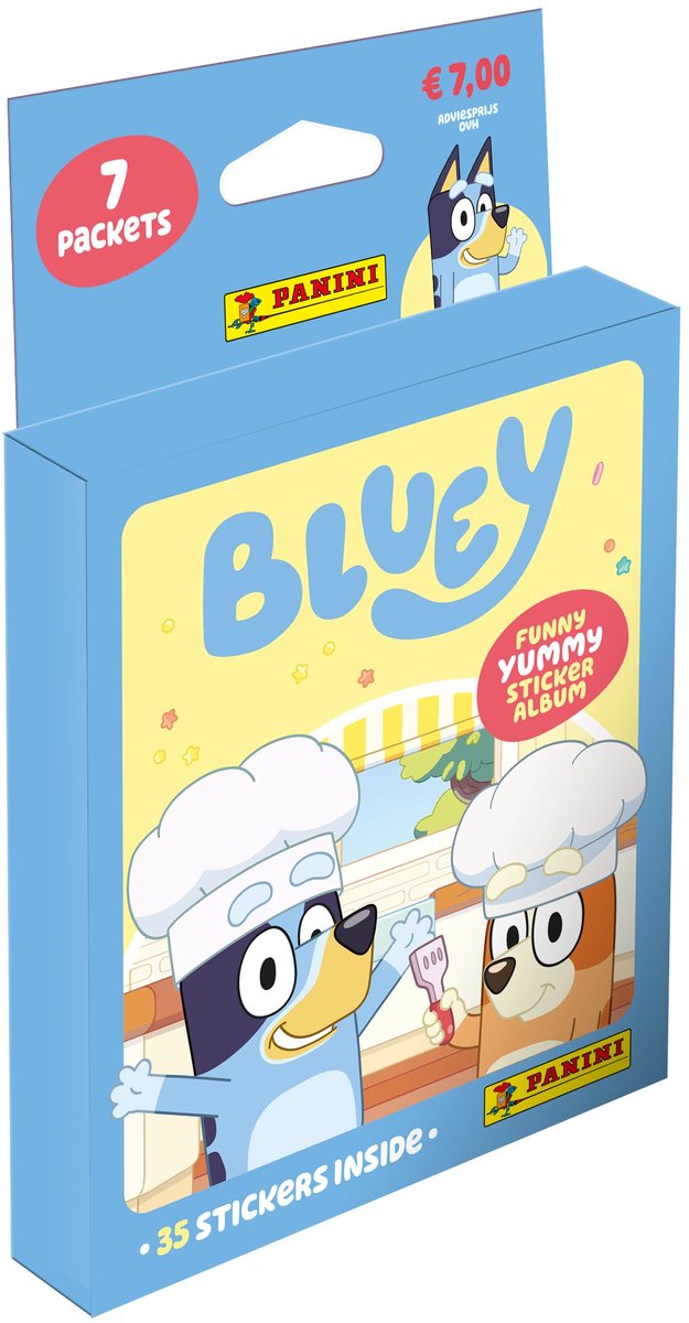 Panini – bluey 3 blister – verzamelkaarten – 35 stickers