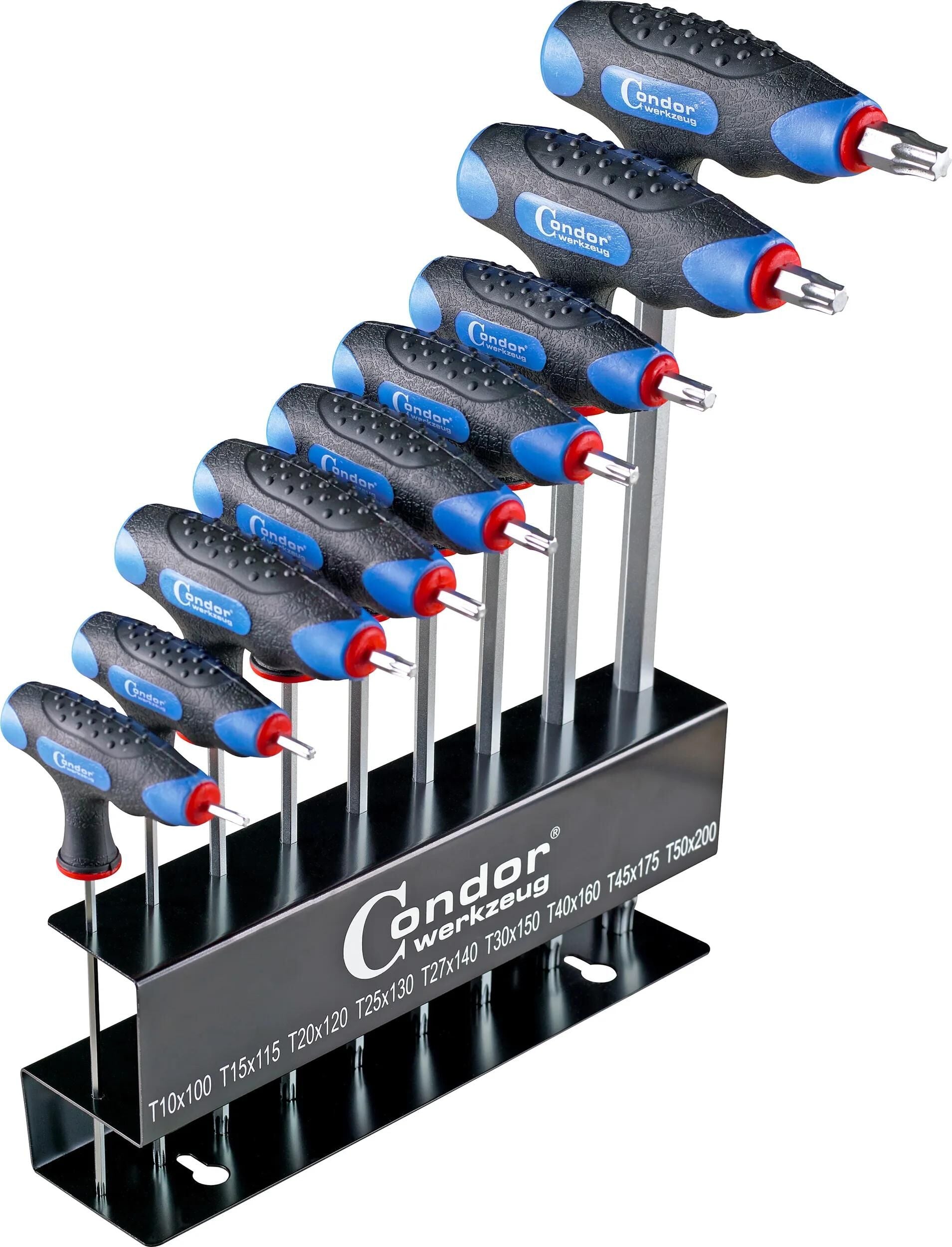 Condor schraubendrehersatz 1119 screw driver sets torx 9-tlg. t10-t50
