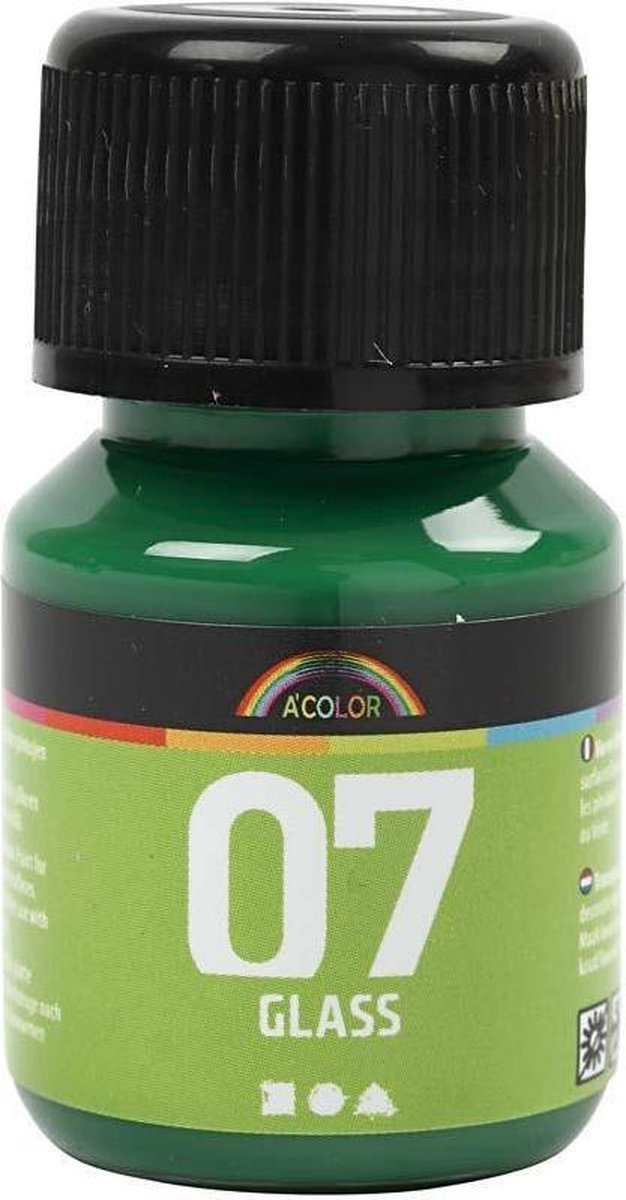 A-color glass transparent glass paint 30 ml green