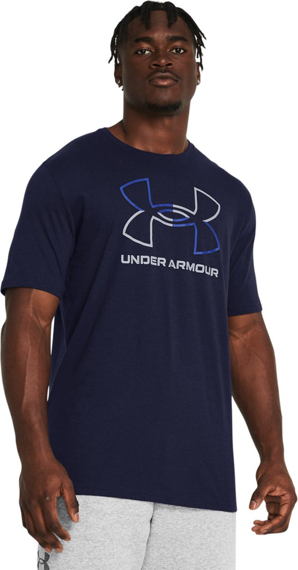 Under armour ua gl foundation update ss heren sportshirt - navy - royal - grijs m