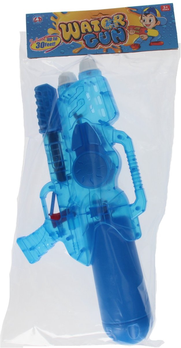 Lobbes speelgoed bv waterpistool transparant blauw, 47cm