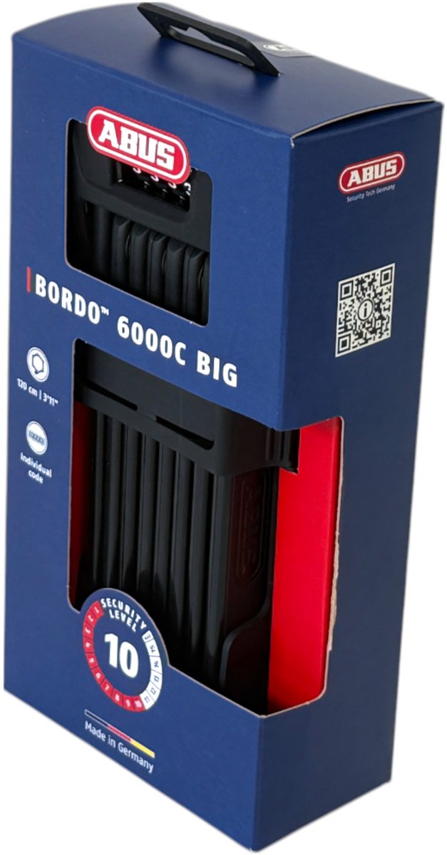 Abus vouwslot bordo 6000c 120 zwart sh