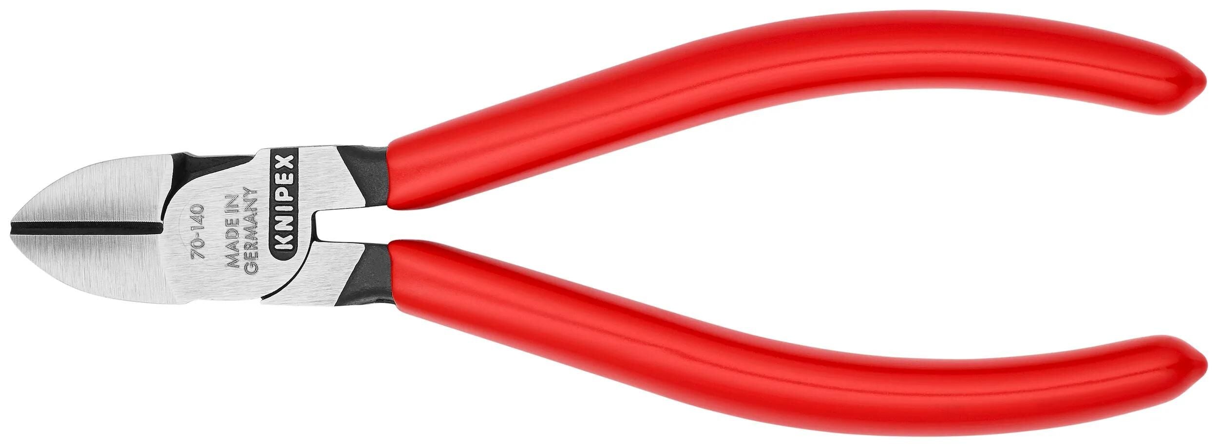 Knipex zijsnijtang zwart geatramenteerd met kunststof bekleed 140 mm - 7001140