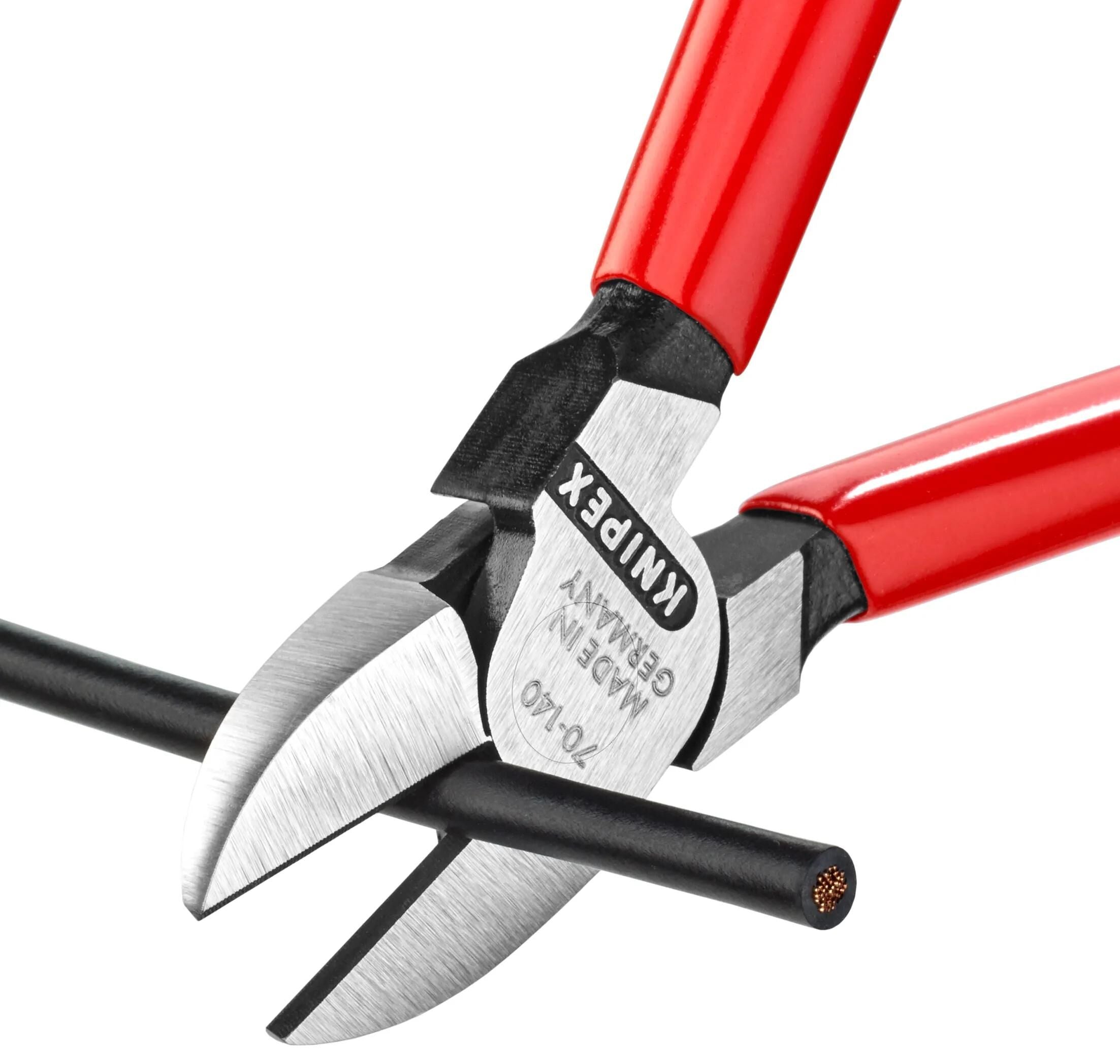 Knipex zijsnijtang zwart geatramenteerd met kunststof bekleed 140 mm - 7001140