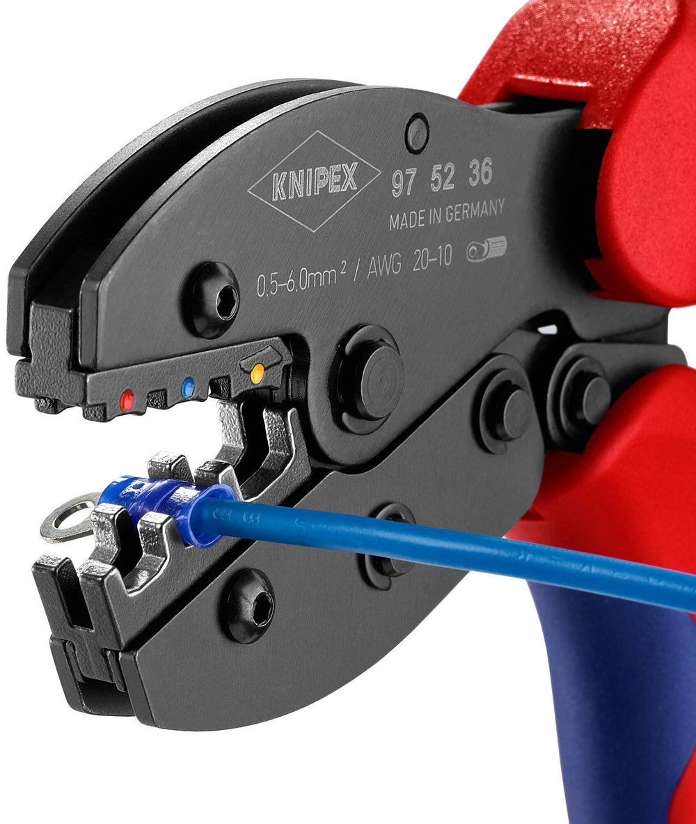 Knipex preciforce krimptang 975236 (rood blauw)