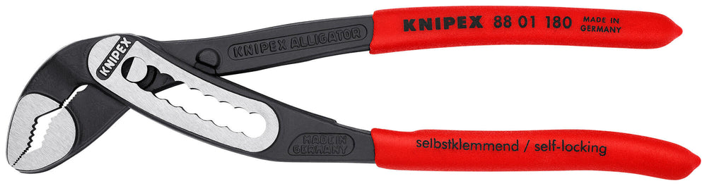 Knipex alligator waterpomptang 8801180 zweedse- waterpomp-tang (rood, 180 mm)