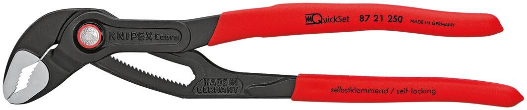 Knipex waterpomptang cobra quick set water pump pliers 250 mm cobra quick-set