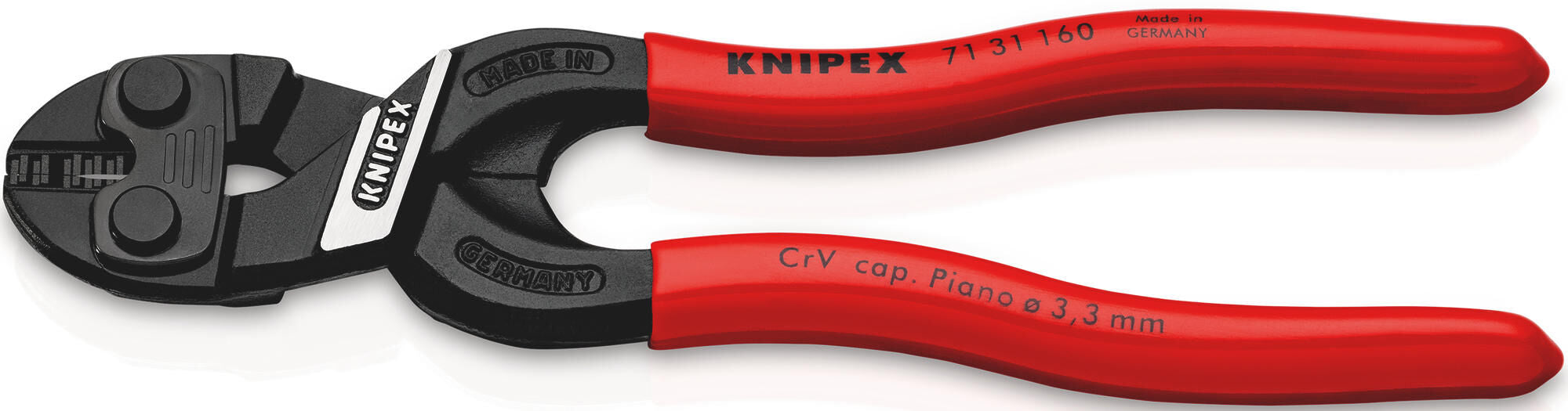 Knipex boutensnijtang cobolt s met uitsparing compact bolt cutters cobolt s