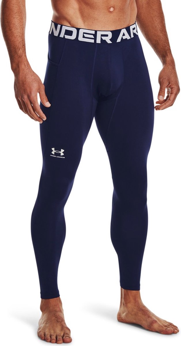 Under armour ua cg armour leggings-blu heren sportlegging - midnight navy - wit