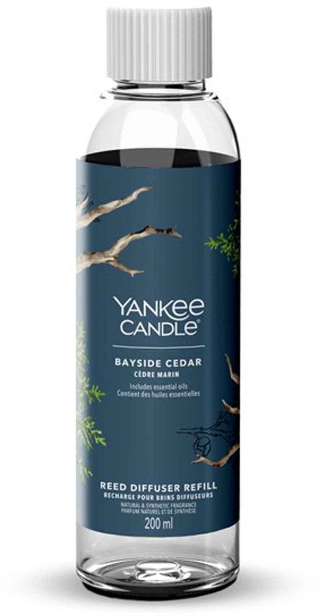 Yankee candle - navulling voor geurstokjes 200 ml - bayside cedar