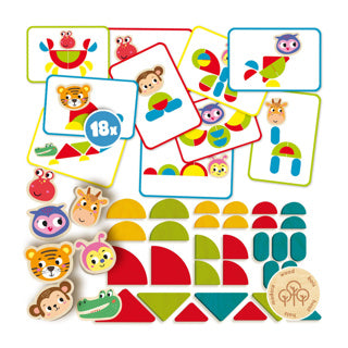 Ses montessori dierenvormen leggen | 2 stuks