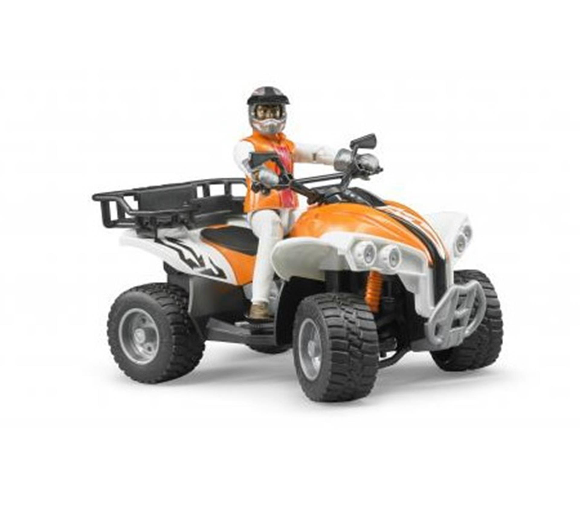 Bruder quad met bestuurder oranje wit