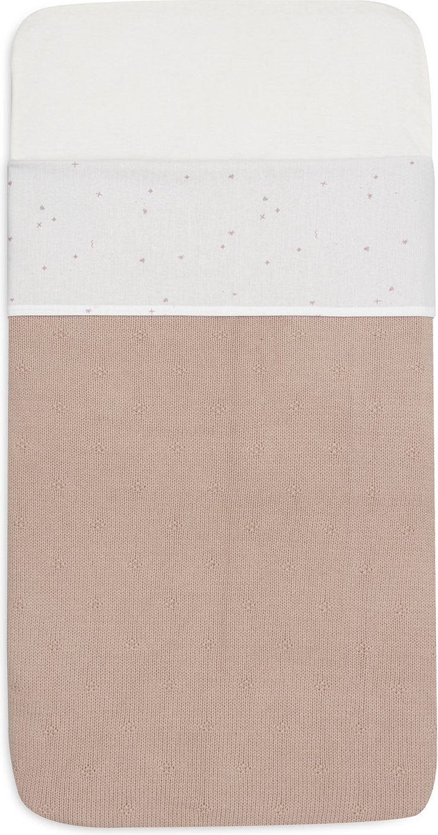 Jollein - baby laken ledikant - 120x150cm - ledikant, babybed - katoen - twinkling wild rose