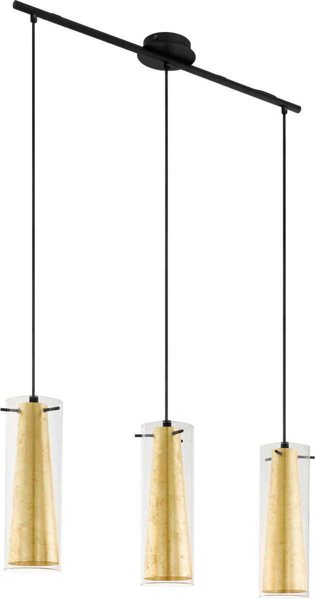 Eglo pinto gold hanglamp - e27 - 72,5 cm - zwart goud