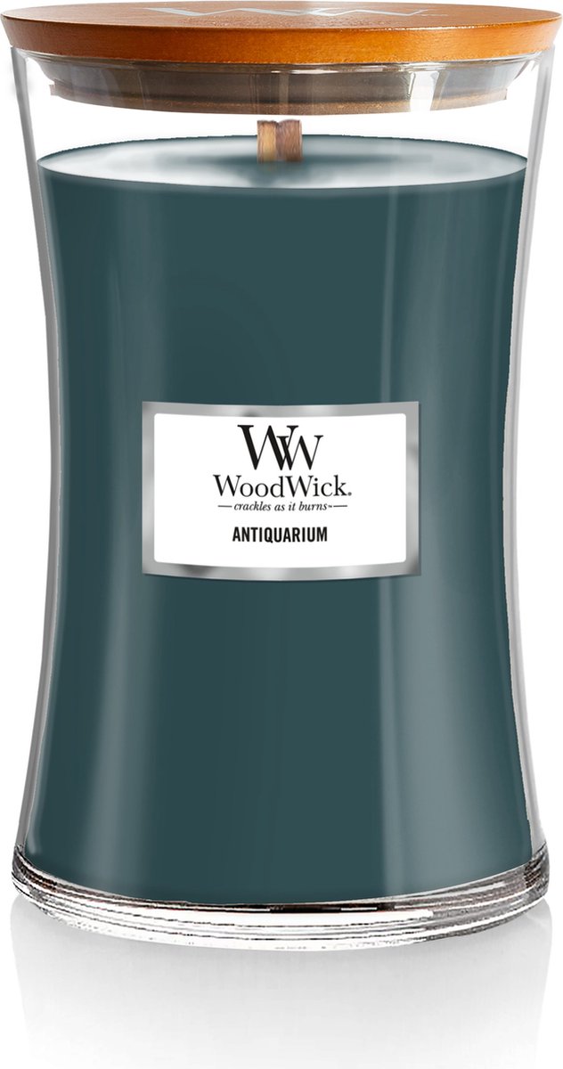 Woodwick hourglass large geurkaars - antiquarium - 130 branduren