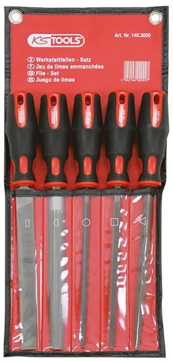 Ks tools feilensatz workshop file set 5tlg. l 200mm