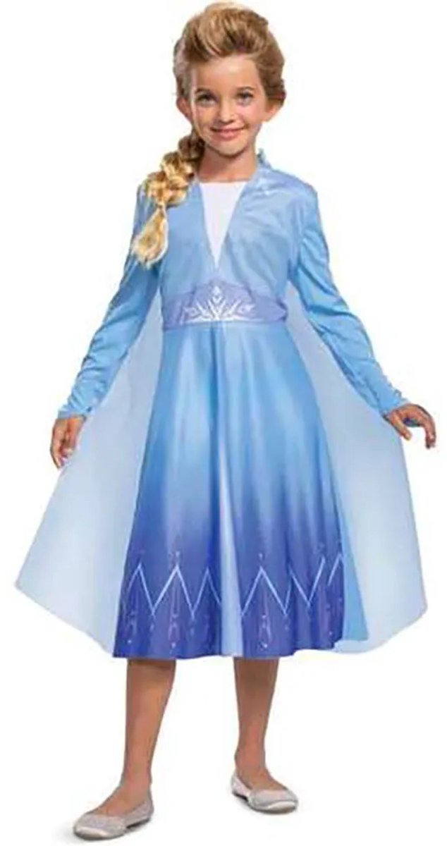 Disguise disney - frozen 2, elsa op reis basic plus , maat m (7-8 jaar), meisjes