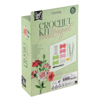 Creative craft group haakpakket bloemen boeket 6 rozen