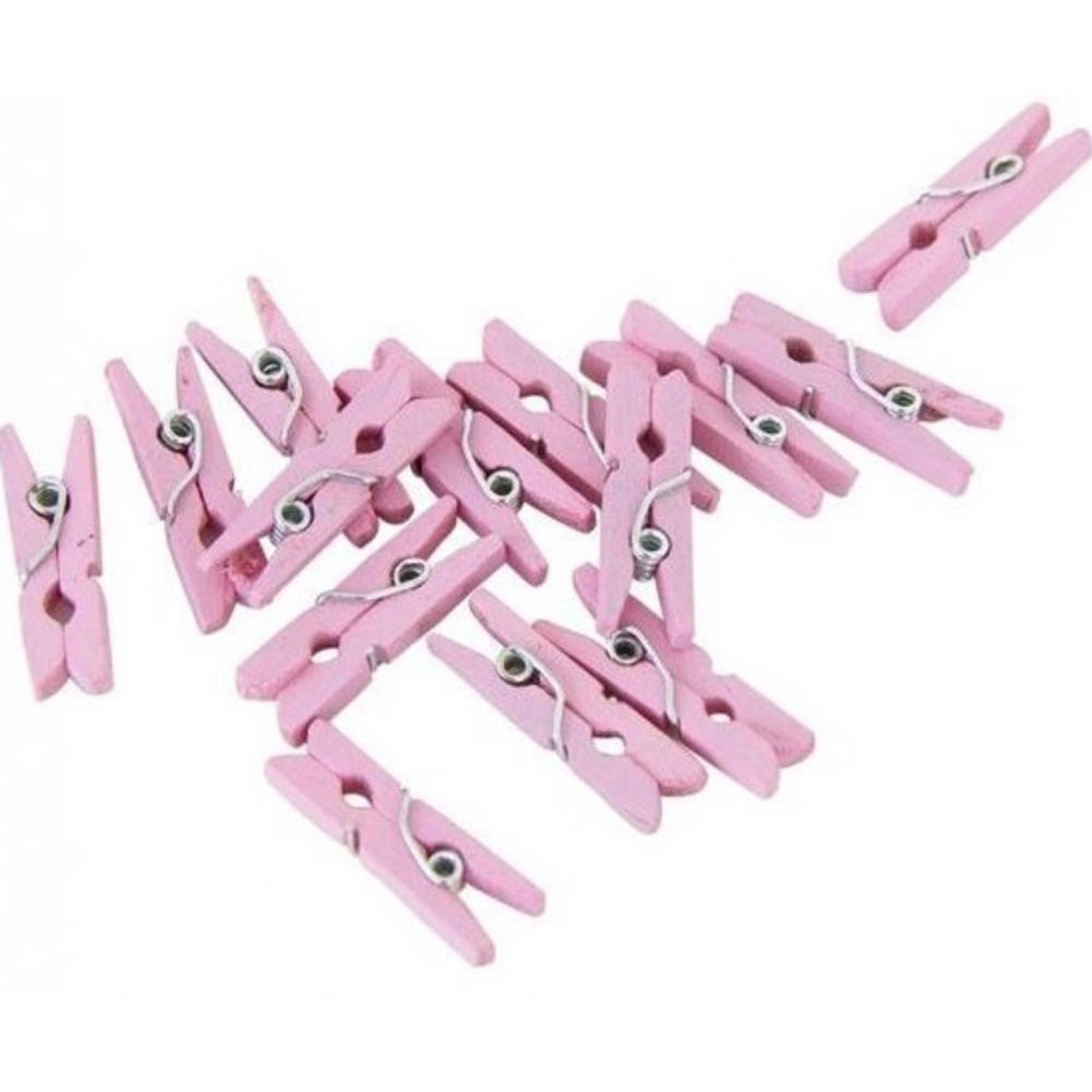 Globos miniknijpers pakje a 24 stuks roze