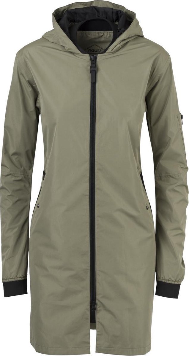 Agu lang bomber regenjas dames pistachio