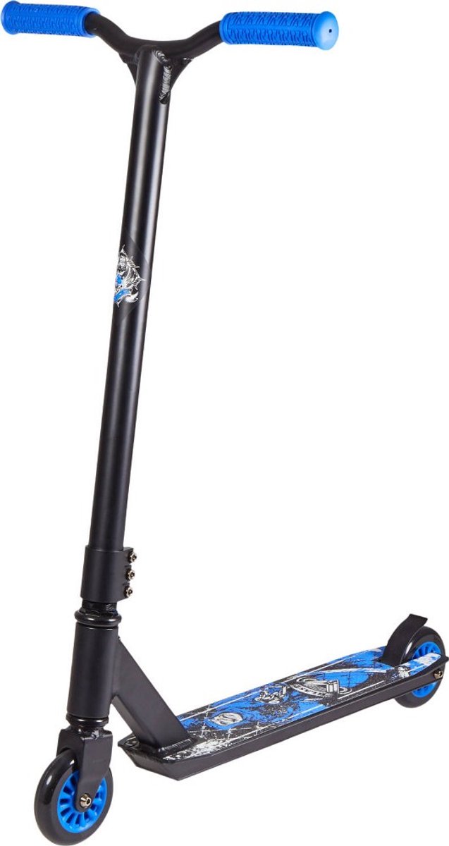 Roces blast stuntstep beginner - freestyle trick - step voor kinderen - 100 mm wielen - skatepark pro scooter - zwart blauw