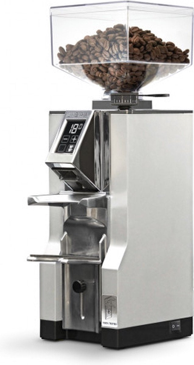 Eureka mignon libra matt black espresso elektrische koffiemolen - chroom