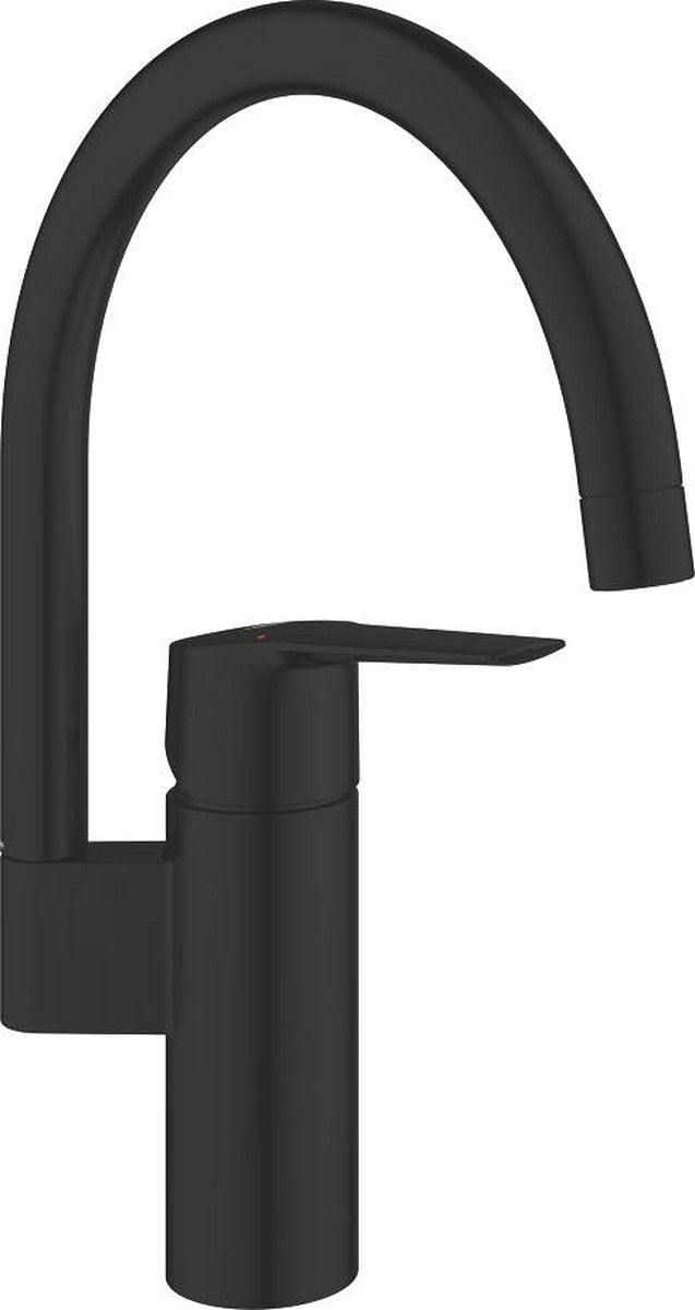 Grohe quickfix start eengreeps keukenmengkraan - hoge c-vormige uitloop - matte black