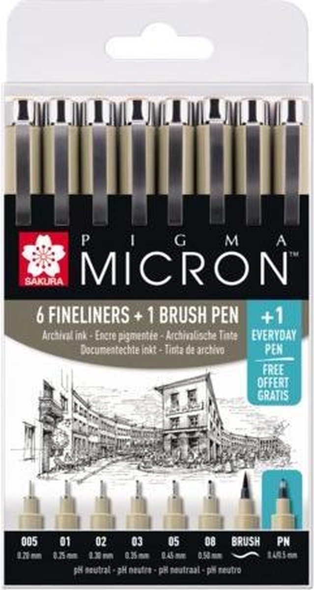 Sakura pigma micron etui promotieset