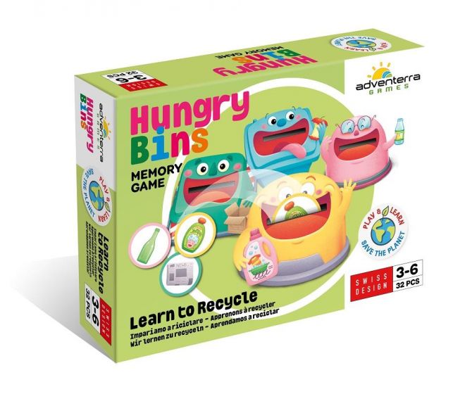 Adventerra games memory spel - hungry bins