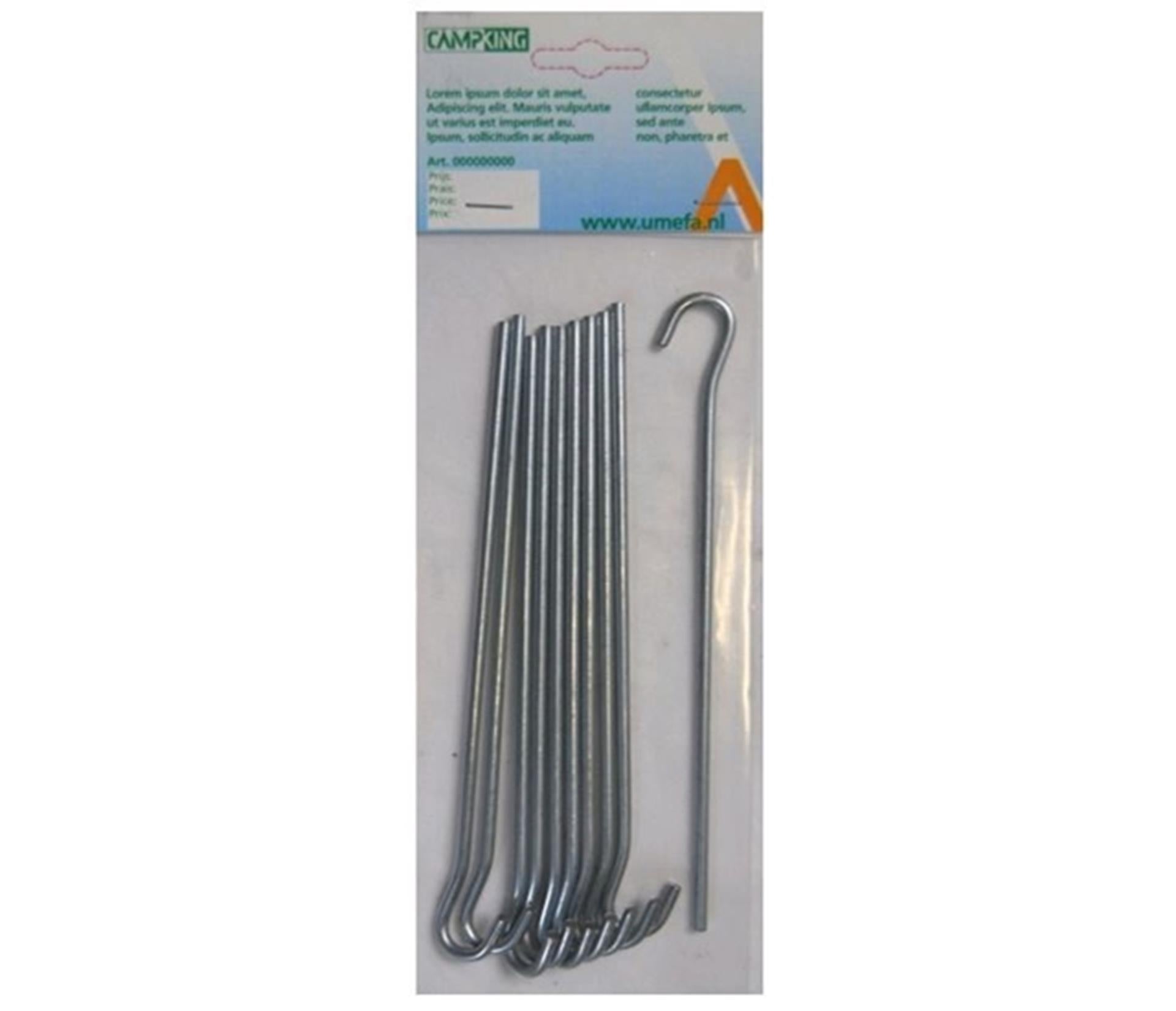 Camping 10x aluminium grondpen open 24cm