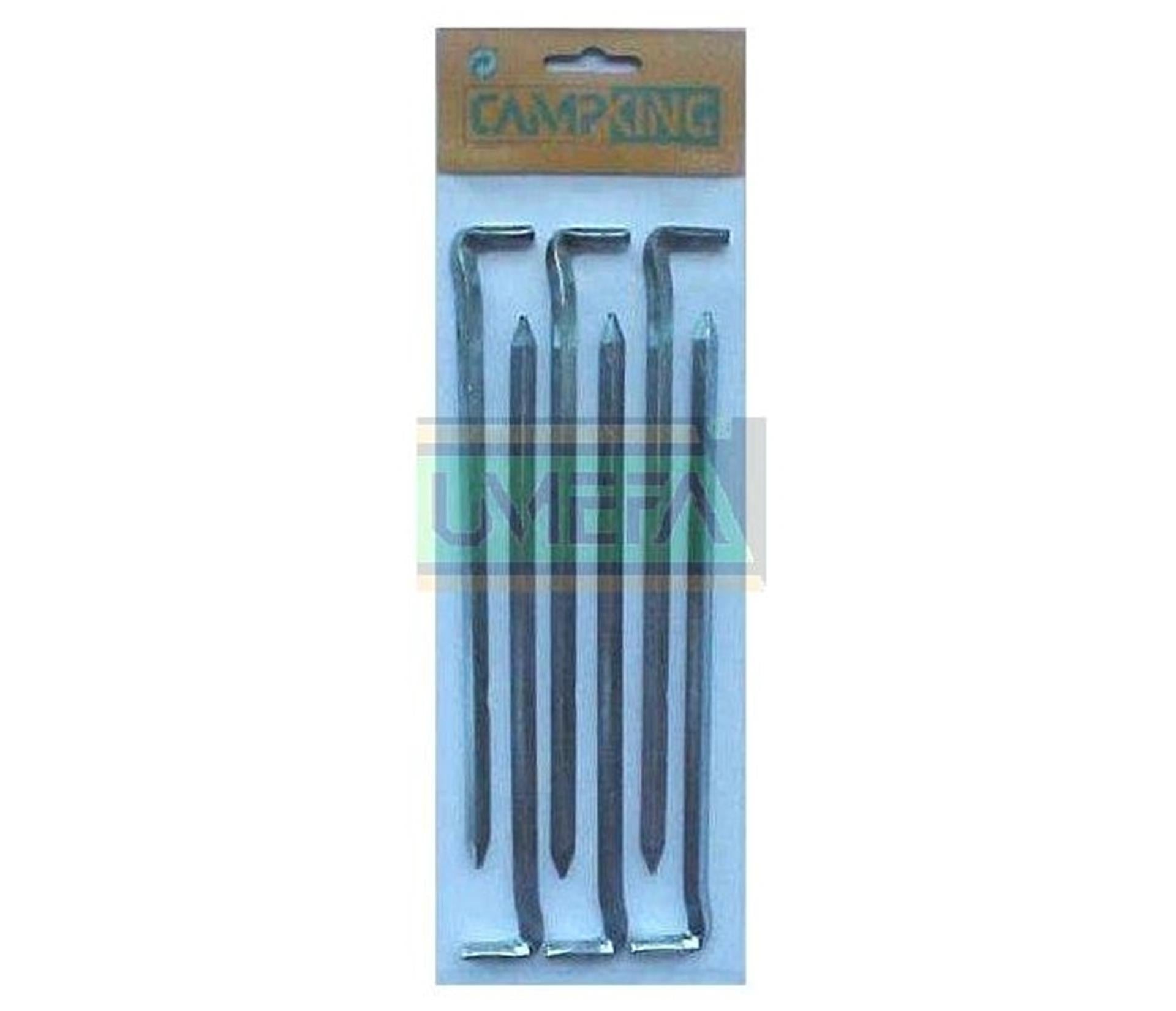 Campking umefa grondpen vierkant 20 cm -6 mm 6st