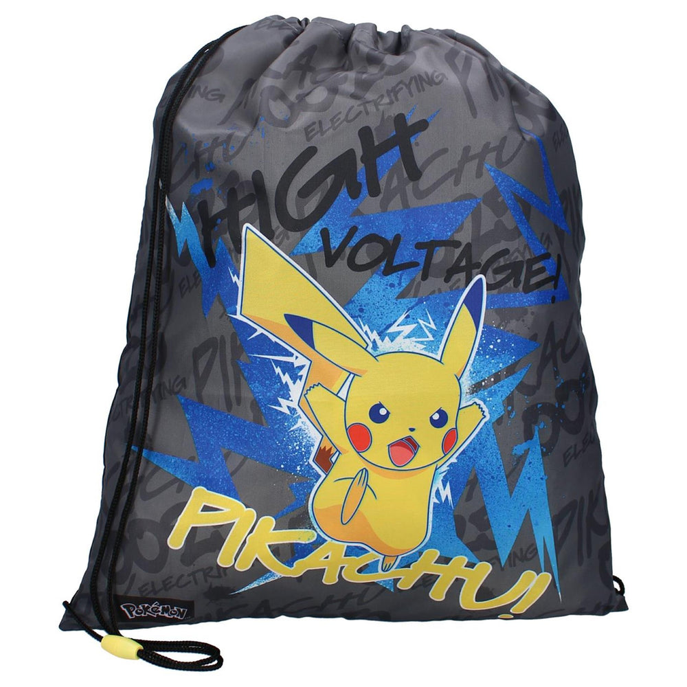 Vadobag gymtas pokã©mon pikachu 44x36x1cm zwart