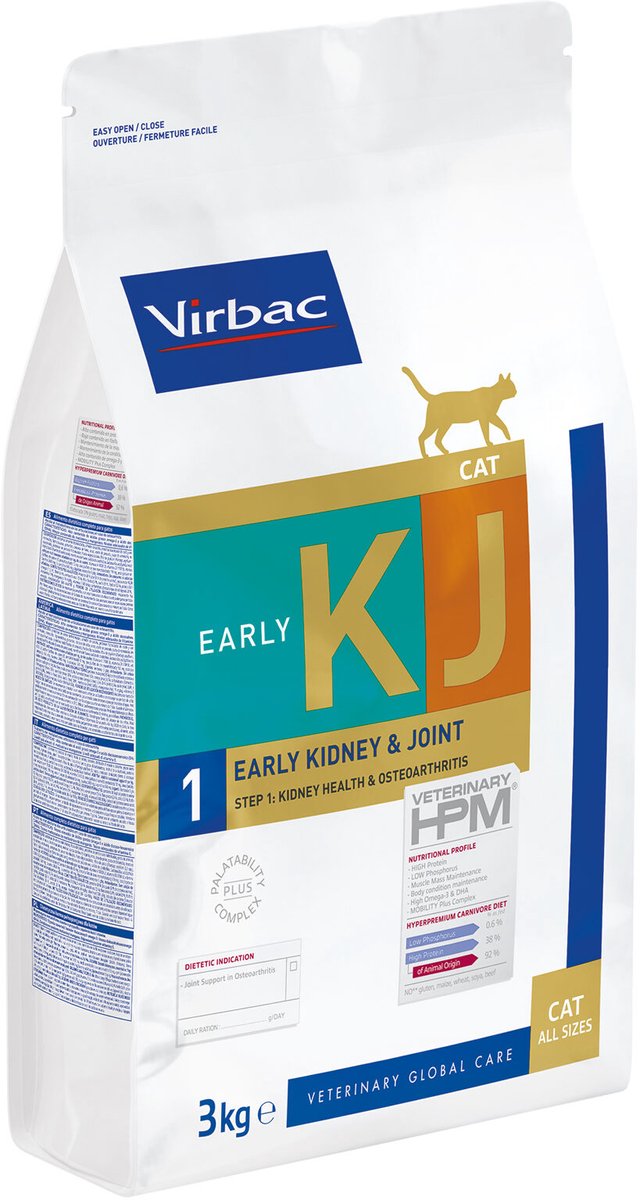 Virbac veterinary hpm dietetic cat - early kidney joint - 3 kg