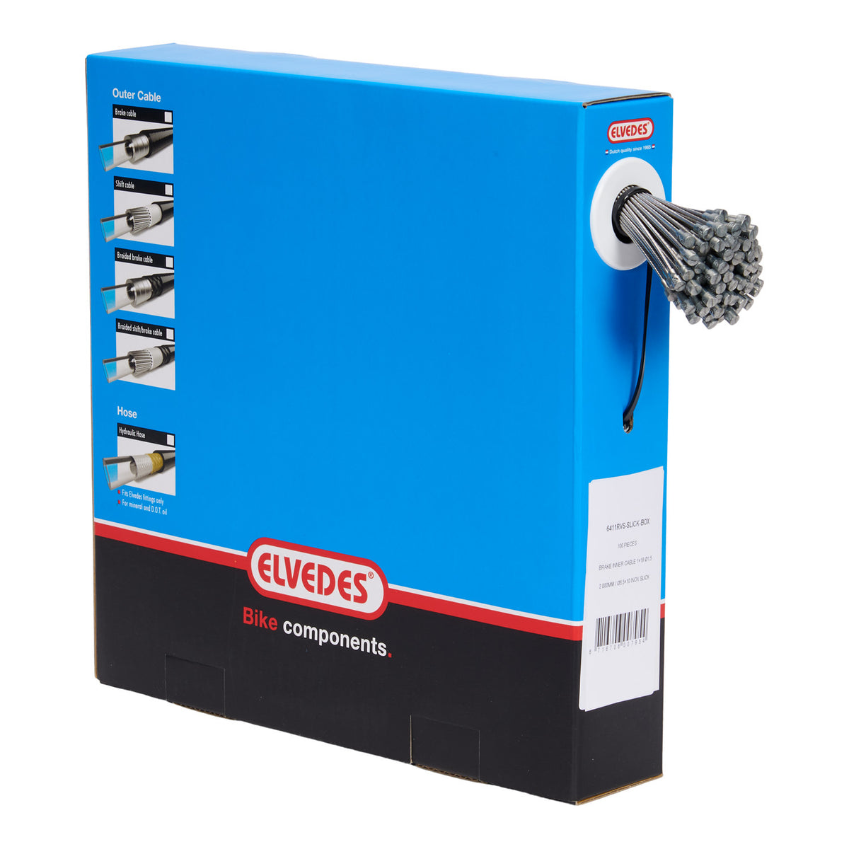 Elvedes Brake Inner Cable 2000mm 6411RVS-SLICK-BOX