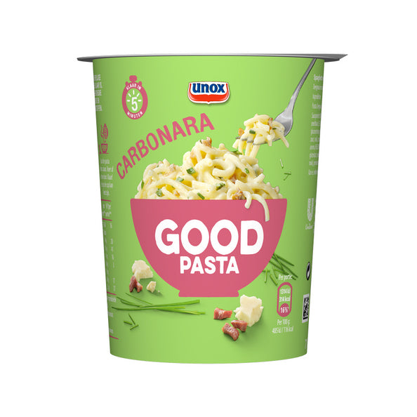Unox good pasta spaghetti carbonara cup (8x 71gr)