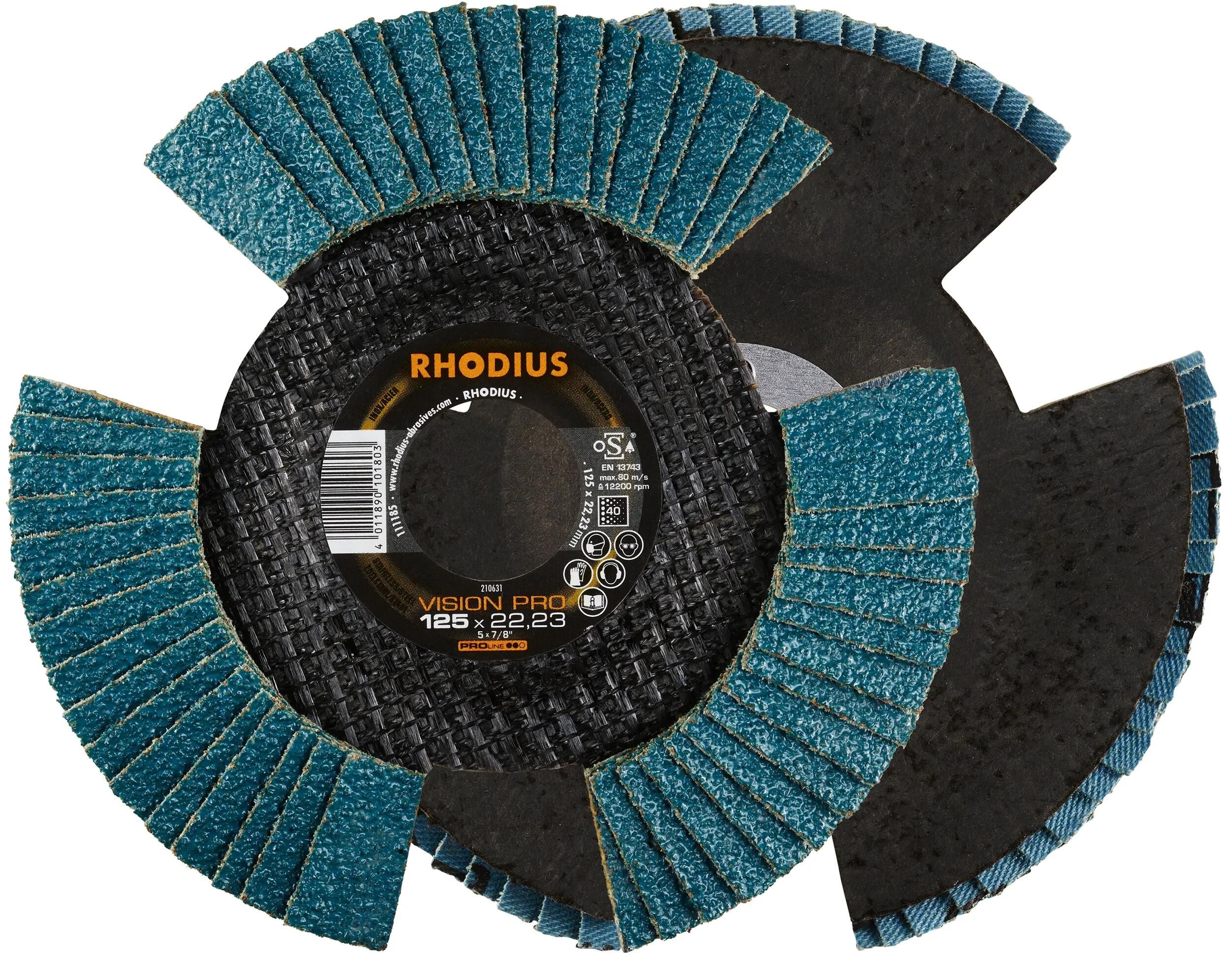 Rhodius lamellenscheibe vision pro serrated washers vision p 40 125x22,23