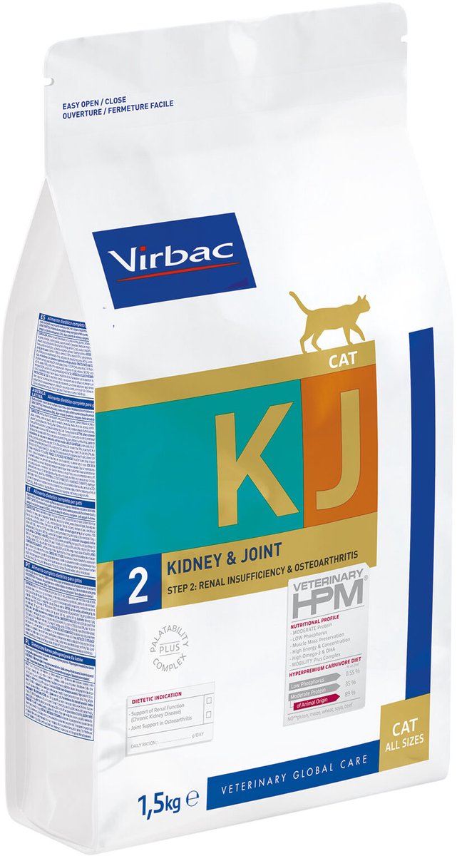 Virbac veterinary hpm dietetic cat - kidney joint - 1,5 kg