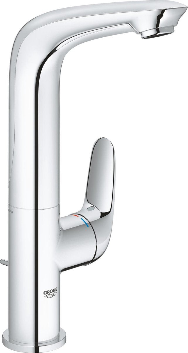 Grohe eurostyle news wastafelkraan l size met zijbediening met waste met gesloten greep chroom