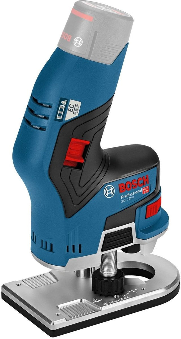 Bosch blauw bosch professional gkf 12v-8 kantenfreesmachine - zonder 12 v accu en lader