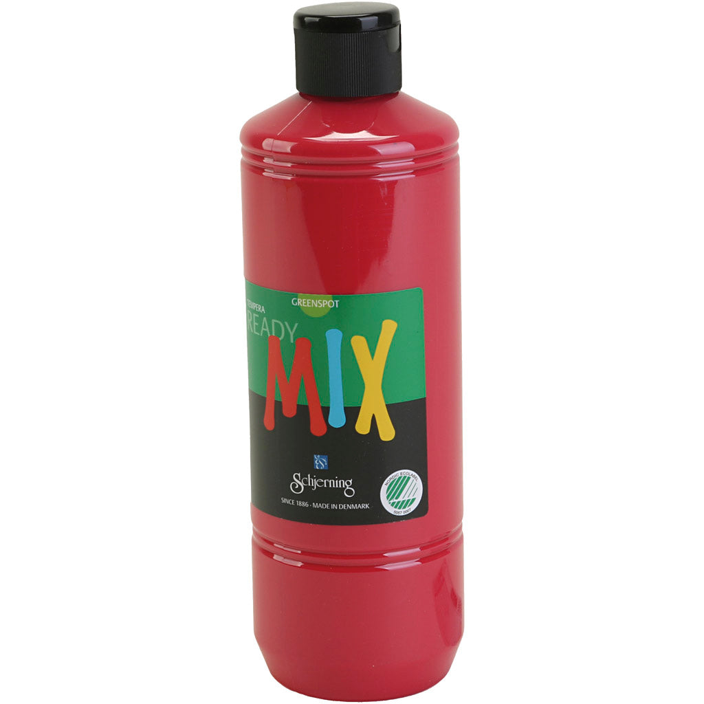 Schjerning greenspot plakaatverf, matt, primair rood, 500 ml 1 fles