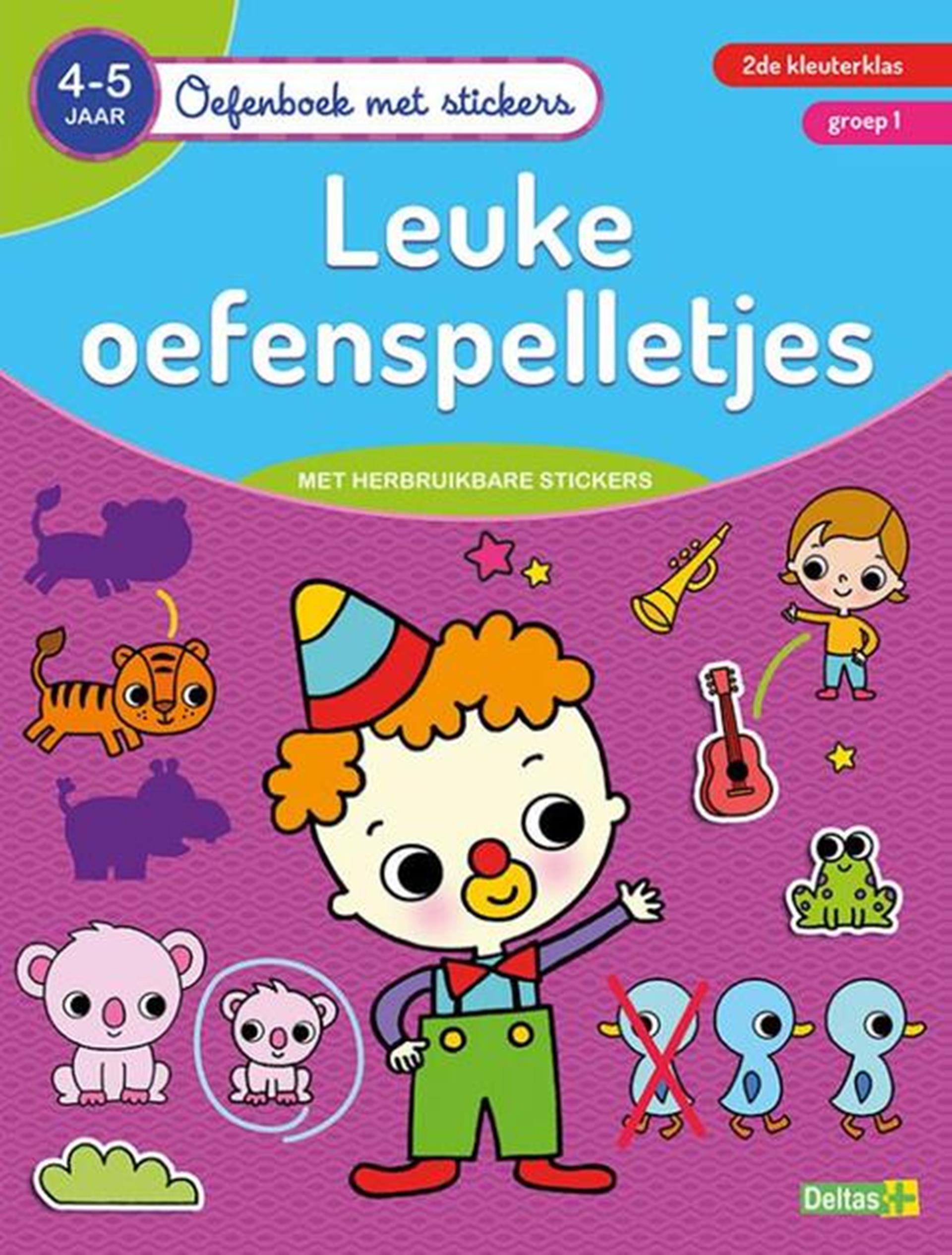 Deltas oefenboek met stickers - leuke oefenspelletjes (4-5 jaar)