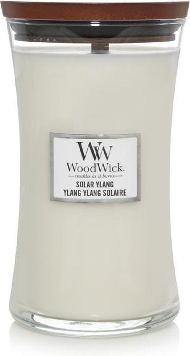 Woodwick hourglass large geurkaars - solar ylang - 130 branduren